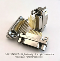 Connecteur à visser de type micro-réceptacle rectangulaire à angle droit, série J30J, 21 canaux, 3A, J30J-21ZKWP7-J
