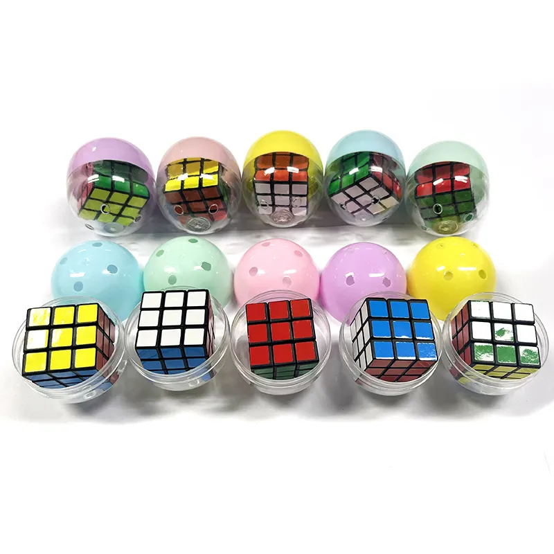 1PCS 5CM Macaron Colored Egg Shape Surprise Cube Capsule Egg Ball Toy Children's Funny Relaxation Trick Toys Random Delivery