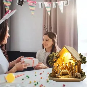 Statua Famiglia Albero della Vita di Gesù 2026 all'ingrosso, Piatto Piatto in Acrilico, Decorazione da Tavolo per la Casa - Product Image 2