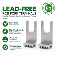 Connecteur de borne de circuit imprimé (PCB) en forme de U, sans plomb, haute intensité, pour batterie de véhicule électrique (VE) et stockage d'énergie, personnalisé pour les composants de puissance LF