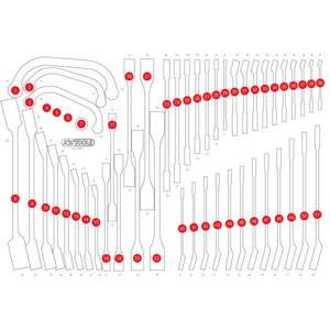 KS TOOLS-811,0051-97 Inserto de espuma vacío para 811,0051-EAN 4042146860465 TALLERES DE ROTACIÓN BANDEJAS VACÍAS - Product Image 1