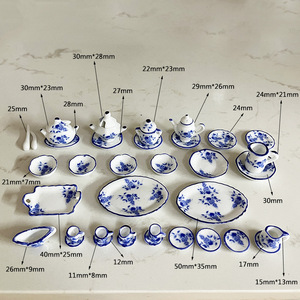 MSYO 1/12 1/6 Mini <span class=keywords><strong>smalto</strong></span> in ceramica goffrato tazza Set eco-friendly arredamento tradizionale stoviglie da cucina accessori per la casa giocattolo fai da te - Product Image 5