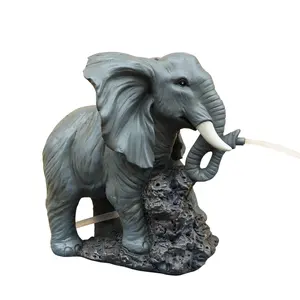 Brunnen Wasserspiel Teich Spitter Elefant im Freien religiöse Figur Home Decoration Harz Tier