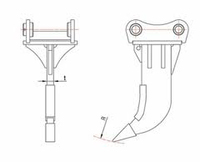 Tige de déchiqueteur OEM n° 104-9277 pour chargeuse sur pneus avec dent 6Y3552