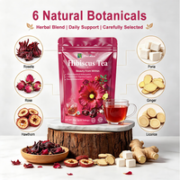 Tisane Naturelle d'Hibiscus en Sachets – Mélange de Roselle pour la Beauté Intérieure et le Soutien Digestif – 3g x 30 Sachets