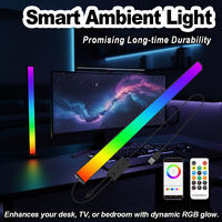 Luz Nocturna Ambiental RGB con Interruptor/Control Remoto, Lámpara de Mesa USB Regulable, Retroiluminación para Smart TV, Monitor de Juegos, Ritmo Sinfónico