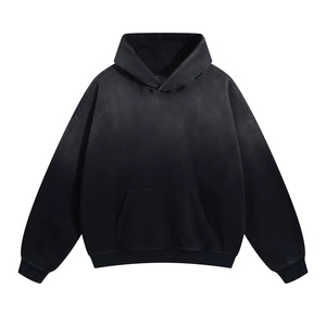 Nouvelles Tendances – Sweat à Capuche Homme Oversize Coupe Boxy en Molleton Lourd 450 g/m² Effet Délavé Soleil, Personnalisé, Style Vintage avec Trous Déchirés, en French Terry Lavé - Product Image 1