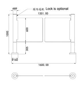 Porte cylindrique de barrière de tourniquet d'oscillation de contrôle d'accès piétonnier d'acier inoxydable pour les endroits à sens unique de la circulation - Product Image 2