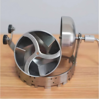 Torréfacteur à café manuel en acier inoxydable 304, robuste, pour usage domestique et commercial, chauffage stable et rotation uniforme