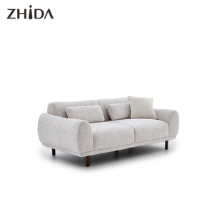 Designer italiano stile minimalista crema di sale marino <span class=keywords><strong>grande</strong></span> divano piatto curvo in tessuto irregolare combinazione di soggiorno - Product Image 2