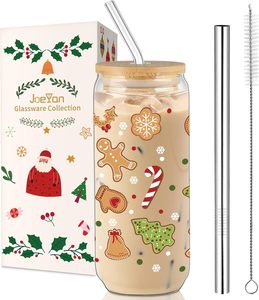 Tazza da Caffè Boba a Forma di Omino di Pan di Zenzero Natalizio, Bicchieri Carini per Bubble Tea, Decorazione Estetica, Regalo per Bambini, Donne e Uomini - Product Image 1