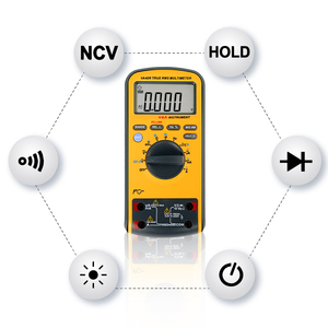 5999 multimètre numérique VA40R Kit d'outils de Test électrique LCD rouge comprenant des fils de testeur de sortie de tension sans contact CAT IV 600V - Product Image 4