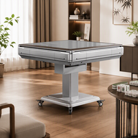 Table de Mahjong Intelligente, Silencieuse et Pliable, Table de Mahjong à Double Usage pour le Divertissement à Domicile dans les Salles de Jeux d'Échecs et de Cartes