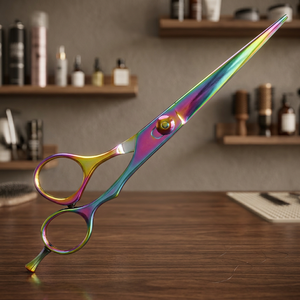 Tijeras de Peluquería Profesionales de 5 Pulgadas, Personalizadas, de Acero Inoxidable de Alta Calidad, con Hoja de Flecha y Mango Largo para Diestros - Product Image 2