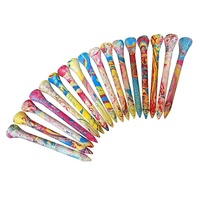 Accessoires de golf personnalisés Tee de golf en bois de 70mm Peinture colorée unique Tees de golf personnalisés