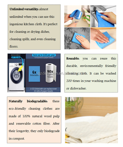 Paños de Cocina Suecos 100% Biodegradables, Esponja de Limpieza Ecológica, Paño Reutilizable Tipo Toalla de Papel para Lavar Platos - Product Image 6
