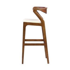 Taburetes de Bar para Muebles de Cocina, Muebles Comerciales para Restaurantes, Muebles de Bar de Madera Maciza, <span class=keywords><strong>Asiento</strong></span> con Respaldo Alto, <span class=keywords><strong>Taburete</strong></span> Alto de Madera - Product Image 3