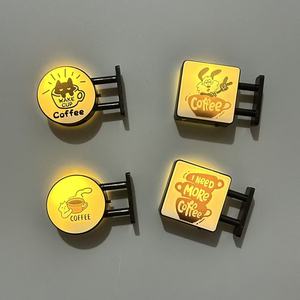 Mini Letrero Luminoso Magnético para Refrigerador, 5.7x4cm, Plástico, Personalizable, con Logotipo de Cafetería, Tienda o Metro, Ideal para Regalo - Product Image 2