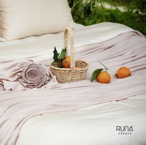 Parure de lit premium 100% bambou beige, housse de couette en viscose de bambou bio, douce, lisse, respectueuse de la peau et de l'environnement, minimaliste. - Product Image 1