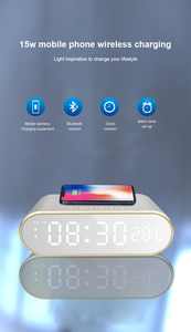 Échantillon gratuit! 2024 haut <span class=keywords><strong>de</strong></span> gamme pratique pour <span class=keywords><strong>iPhone</strong></span> station <span class=keywords><strong>de</strong></span> <span class=keywords><strong>charge</strong></span> sans fil 15W <span class=keywords><strong>chargeur</strong></span> sans fil <span class=keywords><strong>rapide</strong></span> température horloge intelligente - Product Image 5