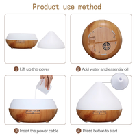 Humidificateur d'air intelligent électrique ultrasonique 500 ml de fabrication OEM, diffuseur de parfum portable à brume froide avec télécommande