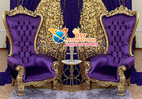 Chaises de mariage en bois pour les mariés, style royal, durables, taille personnalisée, chaises de trône pour événements de mariage