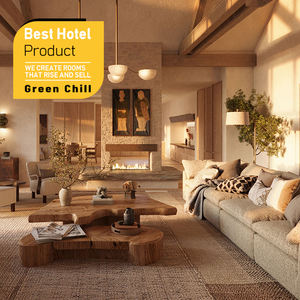 โครงเตียงไม้เนื้อแข็งทันสมัย บริการออกแบบและปรับแต่งได้ตามความต้องการ  ชุดเฟอร์นิเจอร์ห้องนอนสำหรับโรงแรมบูติกเชิงพาณิชย์ - Product Image 1