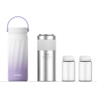 Refroidisseur de biberon portable rechargeable AOV |   Multifonction, USB et 220V, Acier inoxydable 316, Silicone, Prise EU, Personnalisable