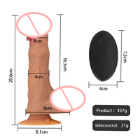Pénis en caoutchouc de silicone souple Bestmoon avec forte ventouse Jouets sexuels pour pénis en plastique télécommandés Godes vibrants pour femmes
