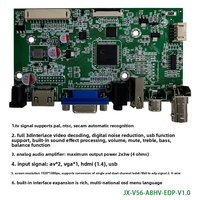 Carte de contrôle LCD EDP ABHV JX normale, entrées USB/VGA/MI/BNC, résolution 1920x1080, télécommande IR, écran 10,1"-17,3"