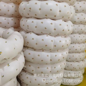 <b>Inflatable</b> Petal Bathtub Olive Blossom Bear Head Pattern <b>For</b> Children Thickened PVC Material Hiking Camping Use - Product Image 2