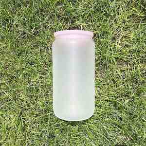 Verres à bière en forme de canette, entrepôt USA, 16oz, vierges pour sublimation, avec couvercle en plastique et paille - Product Image 5