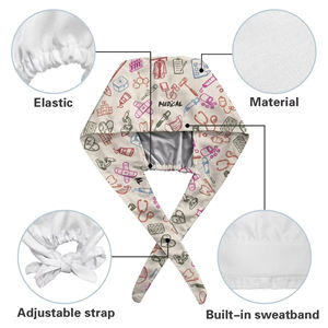 Cuffie Chirurgiche Premium in Raso con Foro per Coda di Cavallo e Laccio Regolabile per Donne nel Settore Medico e Dentistico - Product Image 3