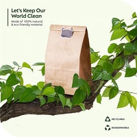 Sacs SOS biodégradables personnalisés, sacs en kraft écologiques sans poignée, sacs à lunch pour restaurants, vente en gros