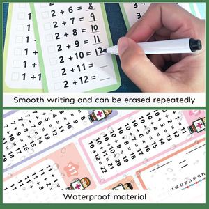 Material Didáctico para Niños, Tabla de Matemáticas, 15 Tarjetas de Memoria para Multiplicación, División, Suma y Resta - Product Image 6