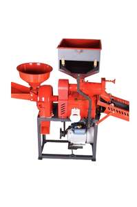 Machine à décortiquer le riz automatique compacte pour riz paddy et maïs, avec polisseuse-blanchisseur combinée moderne et moteur monophasé, pour l'agriculture et les industries - Product Image 2