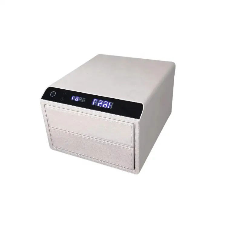 XAG-PGC2-12 Luxury leather safe double-layer high-capacity intelligent fingerprint wifi all steel anti-theft home safe