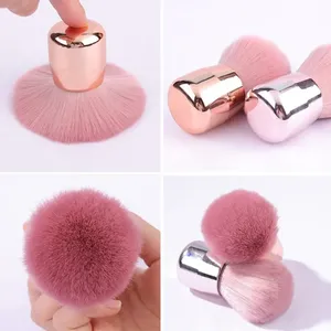 Pinceau professionnel 1 pièce pour nail art, en poils synthétiques, accessoire de manucure, outil de nettoyage pour peinture gel et dépoussiérage - Product Image 2