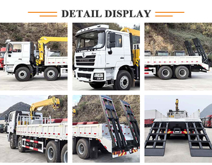 Camion grue à plateau SHACMAN 8X4, rampe de chargement, diesel, manuel, Euro 3, capacité de 14000 kg, rayon d'action de 17,5 m, hauteur de levage de 20 m, neuf - Product Image 5