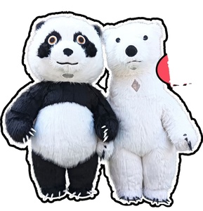 Costume de Mascotte Personnalisé en Coton, Jouet en Peluche Doux, Personnage d'Anime, Poupée en Peluche Gonflable Panda & Ours Polaire, Logo Personnalisé - Product Image 1