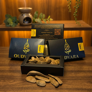 Oudvara Zafran Super Grade Agarwood 100g, un madera de oud auténtica y rica en aroma, perfecta para los rituales de bakhoor. - Product Image 1