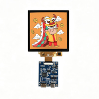 Layar Sentuh Persegi 4 Inci 720*720 Modul LCD Antarmuka MIPI dengan Adaptor Opsional untuk Raspberry Pi