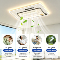 Ventilateur de plafond de luxe avec lumière, couleur réglable, 54W 60W 120W 220V, moteur DC LED, télécommande 6 vitesses