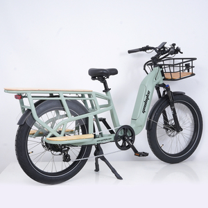 Vélo électrique Green <span class=keywords><strong>Pedel</strong></span> 24''3'' 50-55km ECargo Shimano 7 vitesses Batterie lithium 48V 15AH Frein à disque hydraulique 48V 250W Moteur arrière - Product Image 4