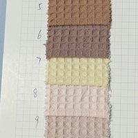 Tissu gaufré 100 % coton respirant et doux pour la peau, 200 GSM, de haute qualité, en stock, idéal pour les vêtements d'enfants et d'adultes