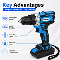 Ensemble de perceuses sans fil BLUEPOWER 20V, perceuse électrique professionnelle, outils électriques à main haute efficacité, bricolage, perçage et fixation
