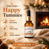 Gouttes digestives pré- et probiotiques pour chiens, 30 ml, améliorent l'équilibre du pH de l'estomac, naturelles, sûres, saines, de qualité, soins digestifs quotidiens