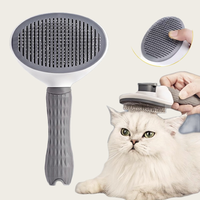 Brosse démêlante et massante en acier inoxydable pour animaux de compagnie – Élimine les poils lâches – Meilleure vente pour chats et chiens
