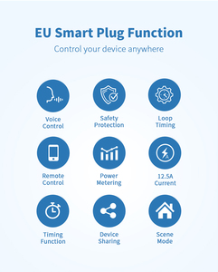 Enchufe inteligente WiFi DE LA UE con función de temporizador de protección contra sobretensiones Control remoto Salida inteligente Enchufe compatible con Alexa/Google Home - Product Image 3