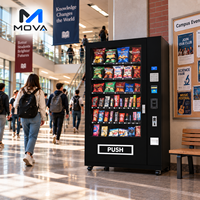 Distributeur automatique de boissons et de nourriture avec écran LCD, entièrement automatique, à boutons, réfrigéré, 60 canaux, capacité de 300, surveillance à distance